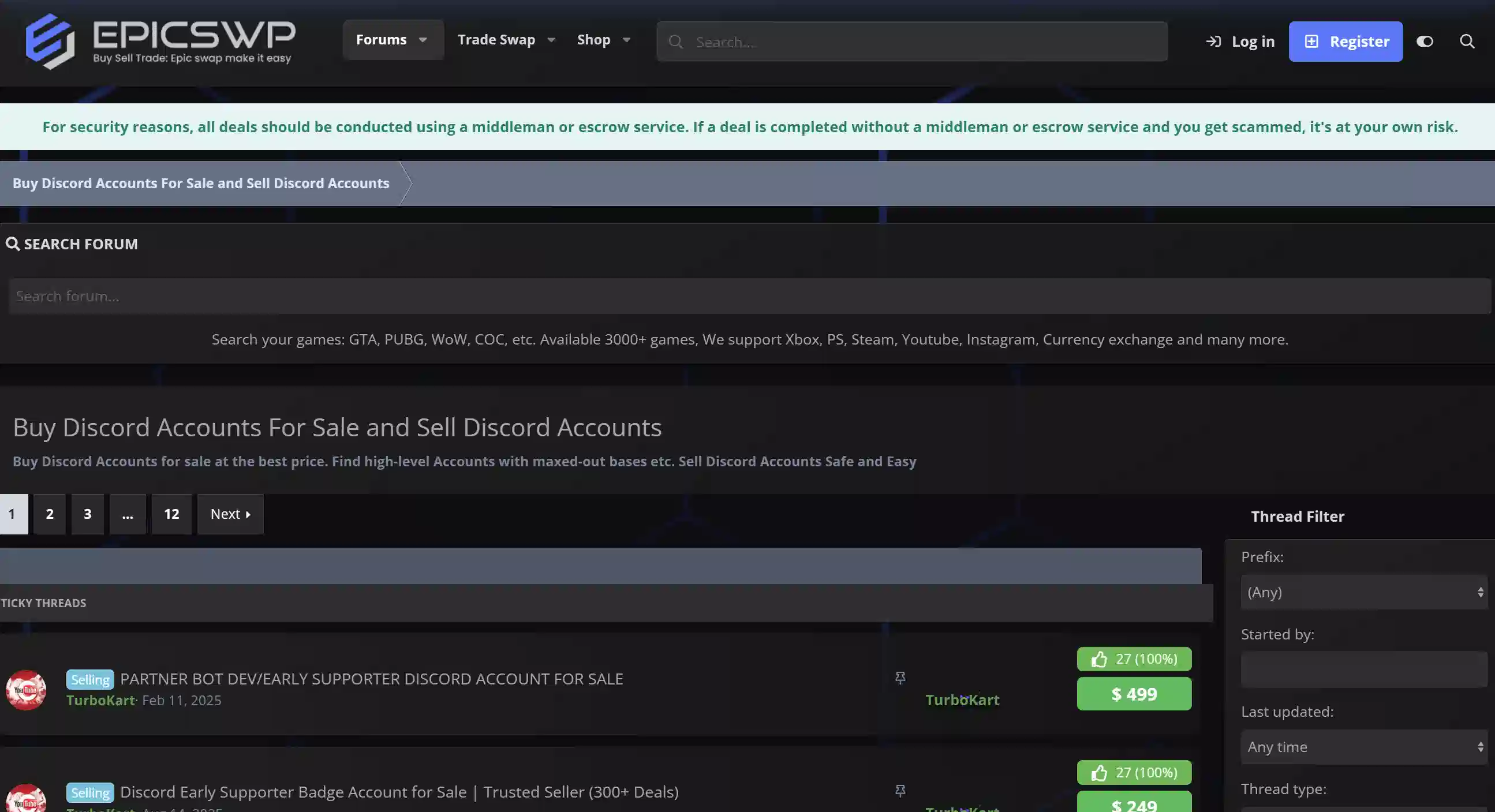 EpicNPC Discord Accounts
